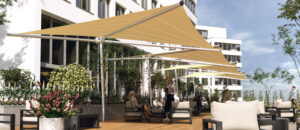 Das Modell Wing ist ein elektrisch rollbares Schirmsegel